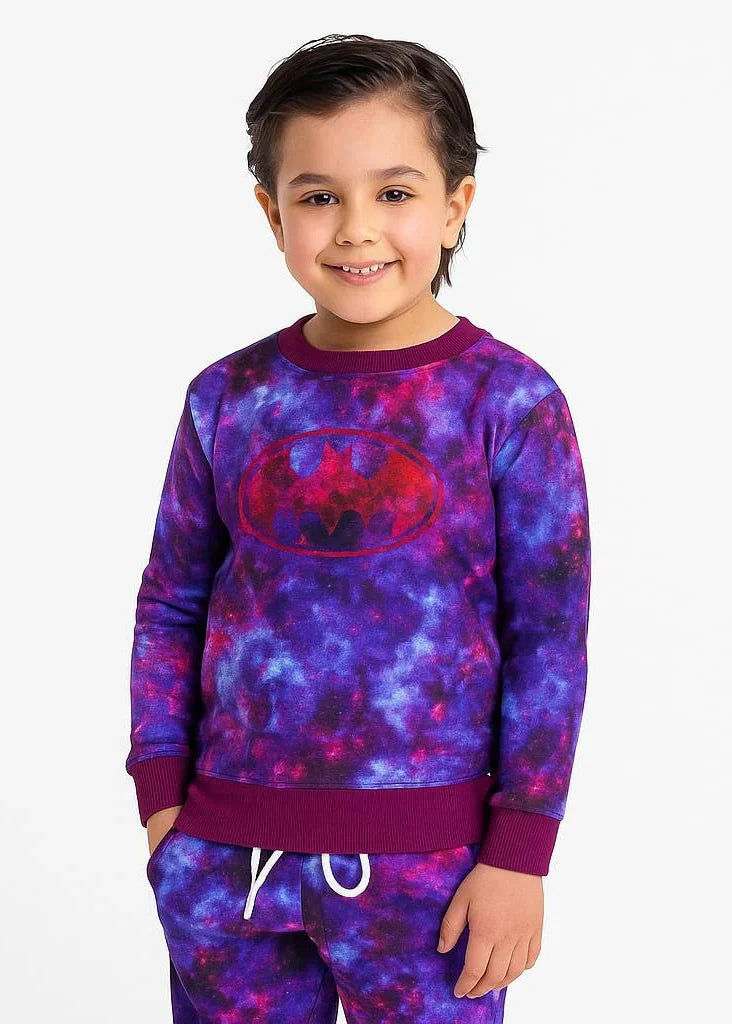 Boy Multi color Batman    FLEECE TRACKSUIT