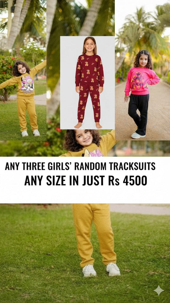 ANY THREE RANDOM GIRLS TRACK SUIT IN JUST RS 4500
