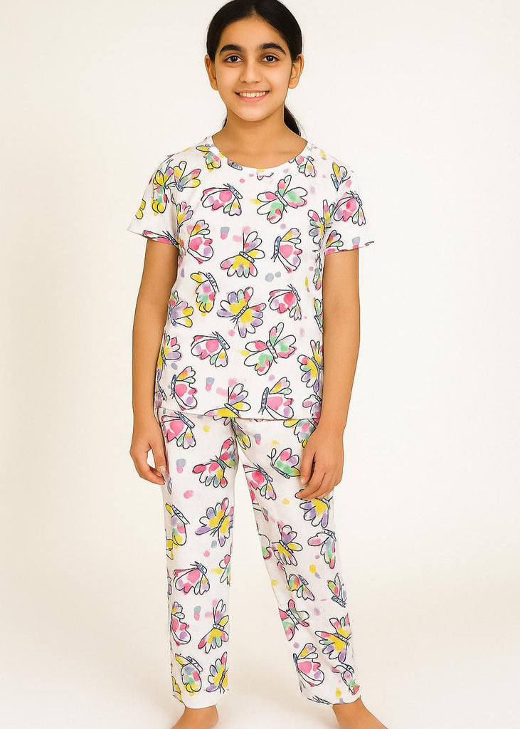 "Butterfly Bloom – Colorful Nightwear for Girls